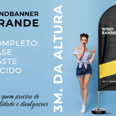 Wind Banner Grande Completo 3,00 Altura
